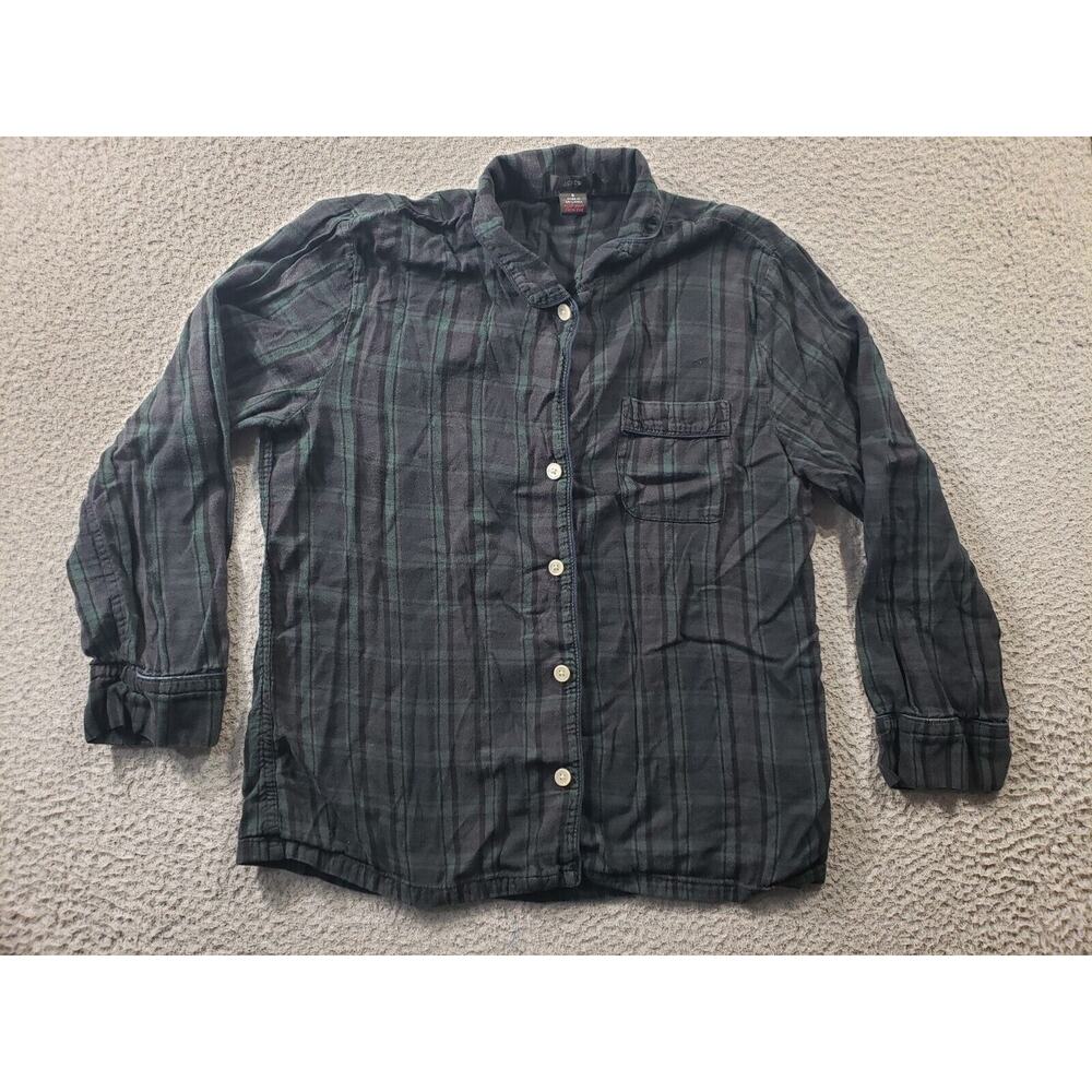 J Crew Shirt Women's Small Plaid Button Up Flannel Lounge Cotton Stretch Casual